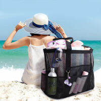 กระเป๋าถือชายหาดความจุขนาดใหญ่สำหรับผู้หญิงกระเป๋าเก็บของ Go Out Holiday Shopping Summer Purses Shoulder Messenger Bag Black