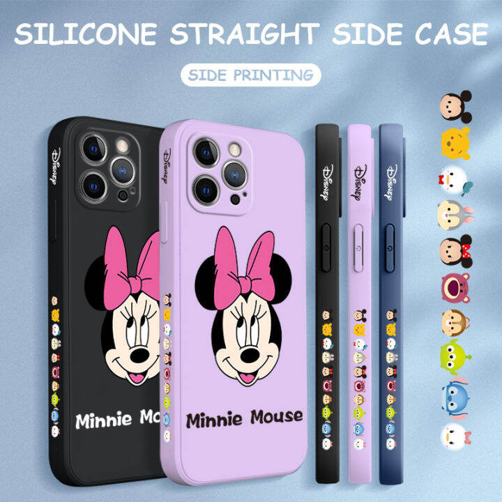 เคส-ggk-สำหรับ-realme-c30s-ใหม่เคสโทรศัพท์ดีไซน์ข้างดีไซน์มิกกี้เมาส์ลายการ์ตูน-minie-ขอบสี่เหลี่ยมของเหลวปลอกซิลิโคนคลุมทั้งหมดเคสป้องกันทนแรงกระแทกกล้อง