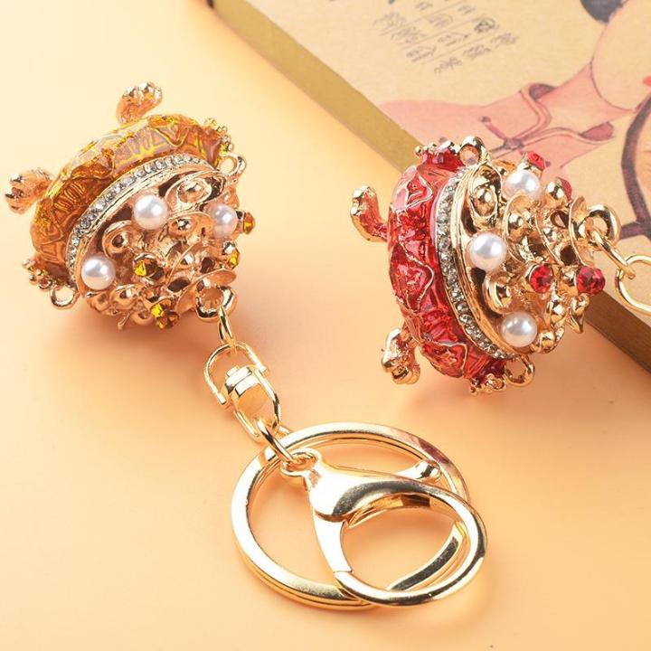 cornucopia-keychain-ingot-จี้โลหะสไตล์จีน-creative-golden-key-pendant