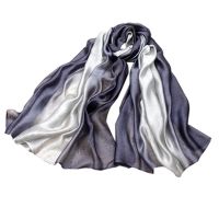 Long Mulberry Silk Gradient Scarf Shawl Dual Purpose Ladies Silk Scarf