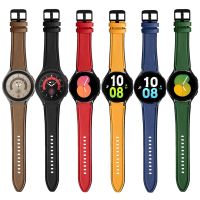 LASGO สายนาฬิกาข้อมือซิลิโคน สายหนัง สําหรับ Samsung Galaxy Watch 5 4 40 มม. 44 มม. Watch4 Classic 42 มม. 46 มม. Watch5 pro 45 มม.