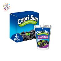 Capri-Sun Blackcurrant 4 x 200ml คาปรีซัน น้ำผลไม้แบล็คเคอร์แรนท์ 4 x 200มล