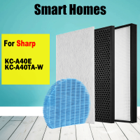 สำหรับเครื่องฟอกอากาศ Sharp KC-A40E-W KC-A40E-B KC-A40 KC-A40E เปลี่ยน HEPA กรองผงถ่านกัมมันต์แผ่นกรองเครื่องทำความชื้น FZ-A40HFE FZ-A40DFE FZ-A60MFE