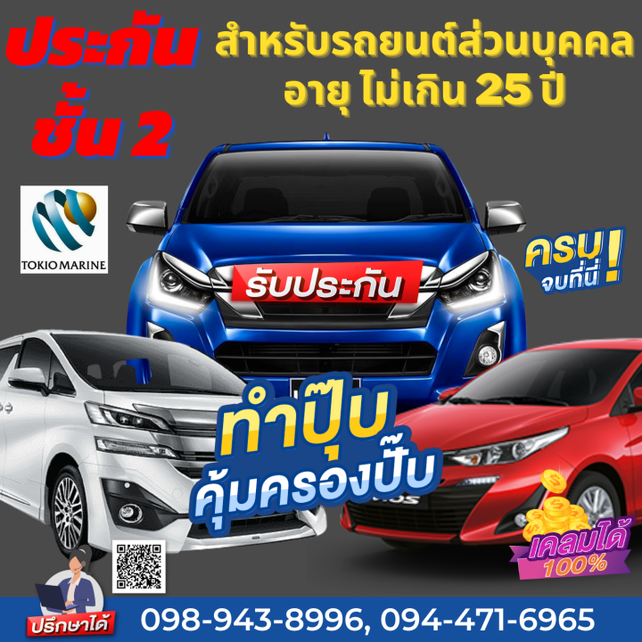 ประกันภัยรถยนต์ชั้น-2-สำหรับรถยนต์ส่วนบุคค-รหัส-110-210-และ-320-คุ้มครอง-รถยนต์สูญหาย-ถูกโจรกรรมและ-รถยนต์ไฟไหม้-อายุรถยนต์ไม่เกิน-25-ปี