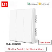 Aqara สวิทช์ไฟอัจฉริยะ D1 Zigbee แบบไร้สายพร้อมสวิทช์ Neutral Mi Home