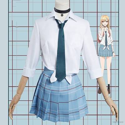 My Dress-Up Darling Cosplay JK Uniform Dress Anime Kitagawa Marin Costume Set Shirt Skirts Tie Socks Suit High Quality
