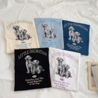 LITTLE DALMATIANเสื้อโอเวอร์ไซส์สกรีนน้องหมาดัลเมเชี่ยน เสื้อยืด ผ้าคอตตอนแท้ ตัดเย็บในไทย