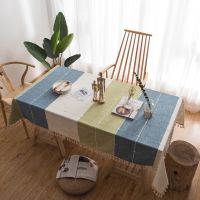 Table Cloth Cotton Dinner Table Cover Alas Meja 4 6 8 10 Seater Kerusi Coffee Tablecloth Home Decor Decoration