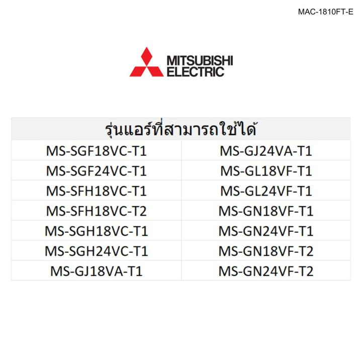 แผ่นกรองอากาศ-แผ่นฟอกอากาศ-แผ่นฟอกรีฟิล-อะไหล่แท้-mitsubishi-รุ่น-mac-1810ft-e