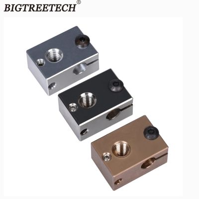 ✳ High Quality V6 Copper Heater Block Brass For E3D Hotend PT100 Sensor Hardened Steel V6 Nozzle DDB Titan Extruder Updated Parts