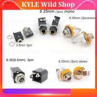 KYLE Wild Shop PJ Series Headphone PCB Mount female Jack socket 6.35mm 6.5 1/4" 3.5mm Audio Video Connector PJ-612A PJ-324 Earphone Adapter