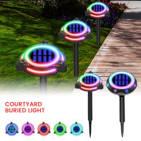 Royalulu Solar Floor Light LED Outdoor Waterproof Light Disc Light Buried Light Solar Garden Light Landscape Light