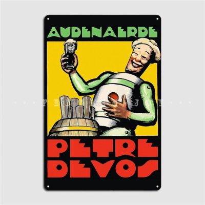 1930S Audenaerde Petre-Devos เบียร์เบลเยี่ยมโฆษณาแผ่นโลหะสไตล์วินเทจตกแต่งผนังโปสเตอร์ห้องนั่งเล่นโปสเตอร์ดีบุก