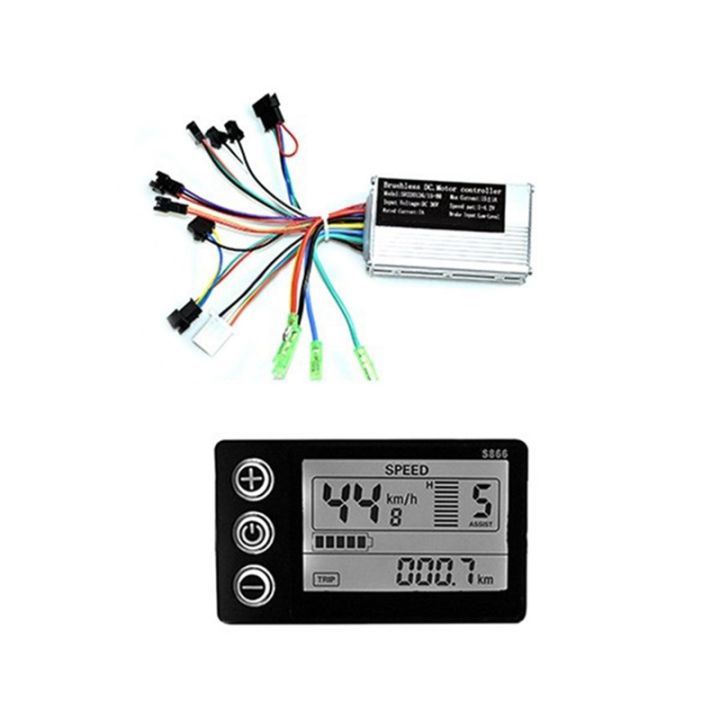 1-set-36v-17a-250w-350w-motor-controller-e-bike-brushless-speed-controller-accessories-and-s866-lcd-display