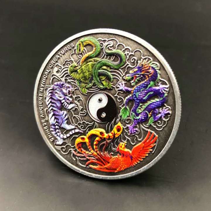 Non Magnetic Beautiful Chinese Ancient Mythical Creatures Dragon Tiger ...