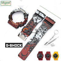 Migeet GA-110ช็อต GA120สายนาฬิกาเคสยางซิลิโคน GD-110 GA-120 100 GA-140 GA150 GD-120 GA300/100/110 GLS-100/110/120สำหรับผู้ชายกีฬาสายนาฬิกาข้อมือวัดอัตราการเต้นหัวใจอุปกรณ์เสริมสร้อยข้อมือ