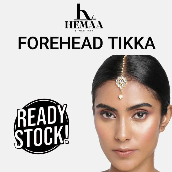 Tikka / Forehead indian jewellery / forehead decoration / nethi chutti ...