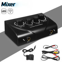 LEORY Professional Karaoke Sound Mixer Mini Microphones Audio Mixer Amplifier Mixer Console Digital Sound Mixer Black