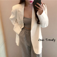 Zeus Trendy เสื้อสูทหญิง2023เสื้อผ้าชาแนลเสืัอทวิตเสื้อสูทผญสวยๆ สบายๆ เท่ แฟชั่น ทันสมัย WXW23932O7 38Z230923