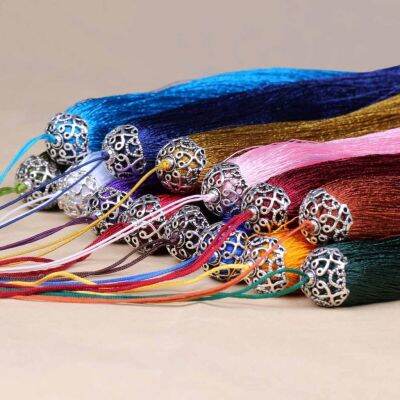 【cw】 Chinese knot accessories car ornaments handmade beads Tibetan silver ice silk stream Su Suizai ！