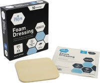 MED PRIDE Medpride Foam Dressings- 10 Pack, 6 Inch by 6 Inches Size - Sterile, Hydrophilic, Highly Absorbent- Soft, Non-Adhesive Pads, Easy to Change- for Men &amp; Women- for Ulcers, Post Op Trauma + Injuries 6X6 Inch (Pack of 10)