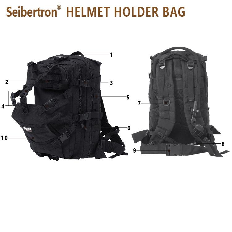 Seibertron Motorcycle Helmet Holder Backpack Cycling Helmet Storage Helmet Pack 