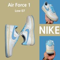 2023 Original （Real shot） A F 1 Low 07 white light blue sneakers shoes running shoes shoes