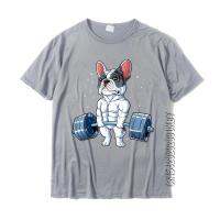 【New】French Bulldog ยกน้ำหนัก Funny Deadlift ผู้ชายฟิตเนสเสื้อยืดใส่ออกกำลังกาย TShirt ล่าสุดน่ารักผ้าฝ้ายเด็กเสื้อ Tee เสื้อลำลอง