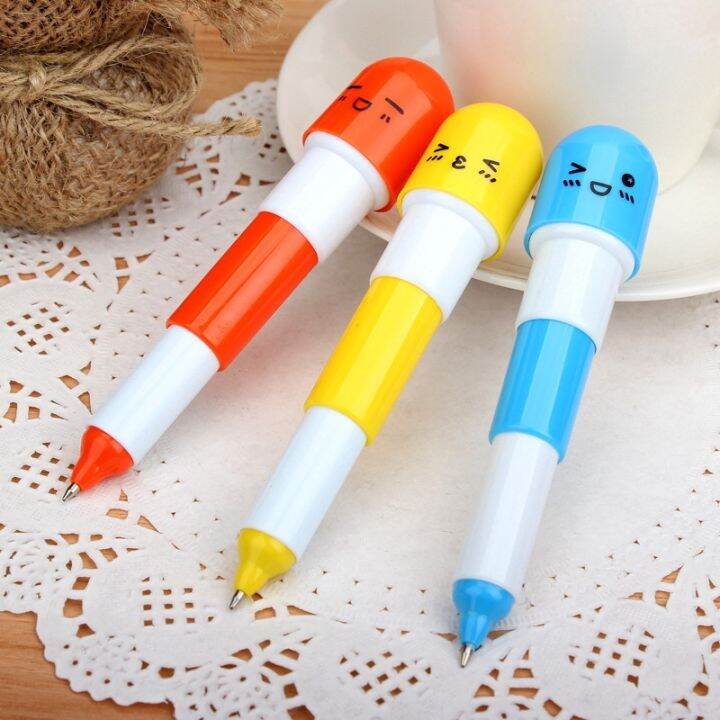 flash-sale-korea-cartoon-pill-capsule-pen-retractable-pen-creative-ballpoint-pen-student-children-gift