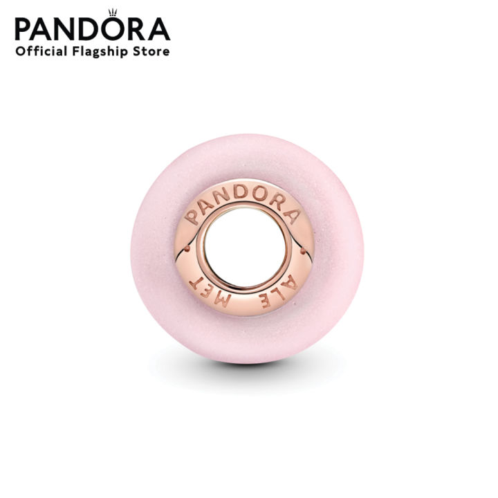 pandora-matte-pink-murano-glass-charm-เครื่องประดับ-ชาร์ม-ชาร์มสีโรสโกลด์-สีโรสโกลด์-ชาร์มโรสโกลด์-โรสโกลด์-ชาร์มสร้อยข้อมือ-ชาร์มแพนดอร่า-แพนดอร่า