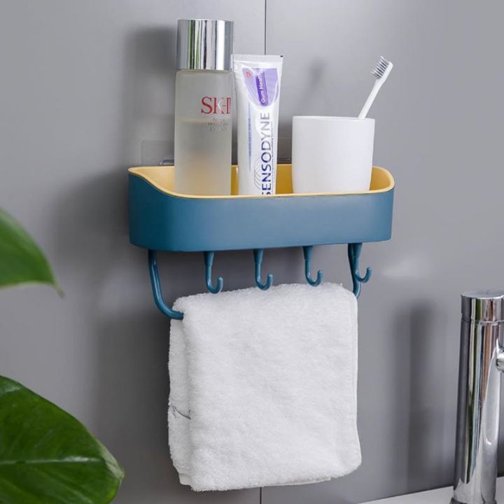 multipurpose-wall-mounted-bathroom-shelves-kitchen-seasoning-storage-shower-hanging-shelf-without-drilling-basket-with-hooks