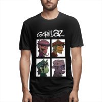 Gorilaz Rock Cool Vintage T Shirt Oversized Cotton Custom Short Sleeve T Shirt Men