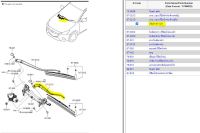 30.DB2N67321 ก้านปัดน้ำฝน ฝั่งซ้ายผู้โดยสาร  มาสด้า 2 รุ่น 5 ประตู Mazda 2 ปี 2016 -2019 แท้ศูนย์ (MST)