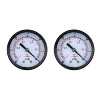 2X Pressure Gauge - 0 - -30InHg 0 - -1 Bar Mini Dial Air Vacuum Pressure Gauge Pressure Gauge Pressure Gage Black