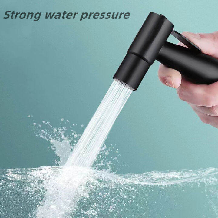 Bathroom toilet spray gun booster spray gun bidet black 304 stainless