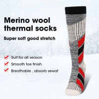 ผู้ช่วยให้รอดความร้อน Merino ขนสัตว์ความร้อนถุงเท้าผู้ชายผู้หญิงฤดูหนาวสกีถุงน่องเท้าอบอุ่นสำหรับกีฬาจักรยานรถจักรยานยนต์ไฟฟ้าตั้งแคมป์