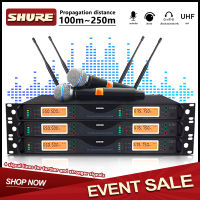 SHURE UR24D ไมโครโฟนไร้สาย คลื่นลูกใหม่ 2 มือถือ ระยะรับ UHF FM 200M ป้องกันเสียงหอน อุปกรณ์เครื่องเสียงระดับมืออาชีพ