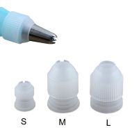 【hot】✉  3 pcs Plastic Icing piping bag nozzle converter set cream pipeline coupler cake decorating tool