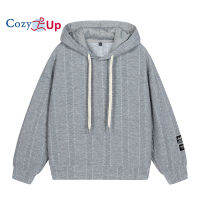 Cozy Up ใหม่ Hoodie ผู้ชายหลวมสบายๆกีฬาสีทึบสบาย