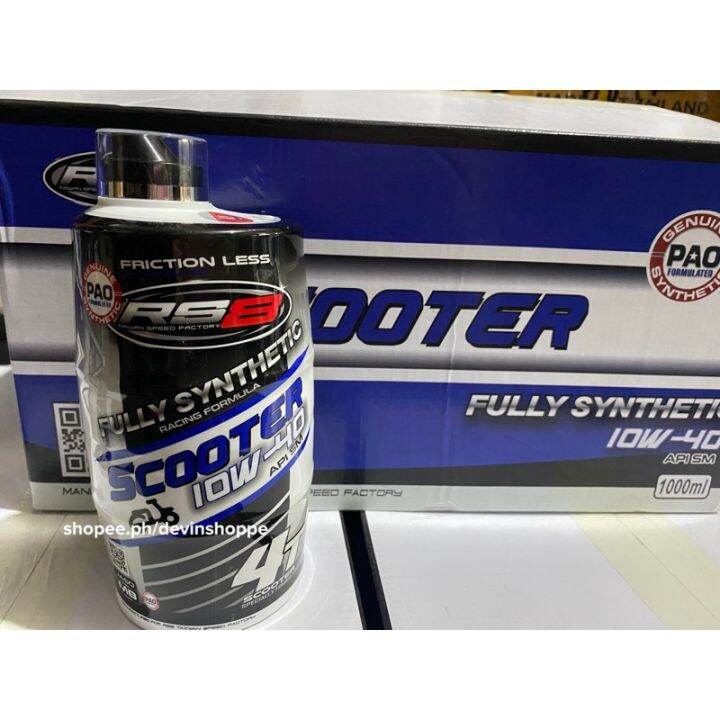【READY STOCK】 ♧RS8 Scooter Engine Oil Fully Synthetic 10W40 800 ml 1