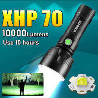 ที่มีประสิทธิภาพ XHP70ไส้ตะเกียง10000LM พลังงานสูงไฟฉาย Led USB 5000มิลลิแอมป์ชั่วโมงไฟฉายแบบชาร์จคงที่โฟกัสมือถือยุทธวิธีไฟฉาย