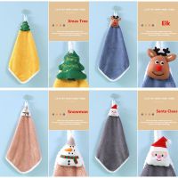 Plush Nursery Cute Kid Bathroom Towel Adsorption Cloth Kitchen Or Bathroom Hanging Hand Towel Christmas Hand Towel