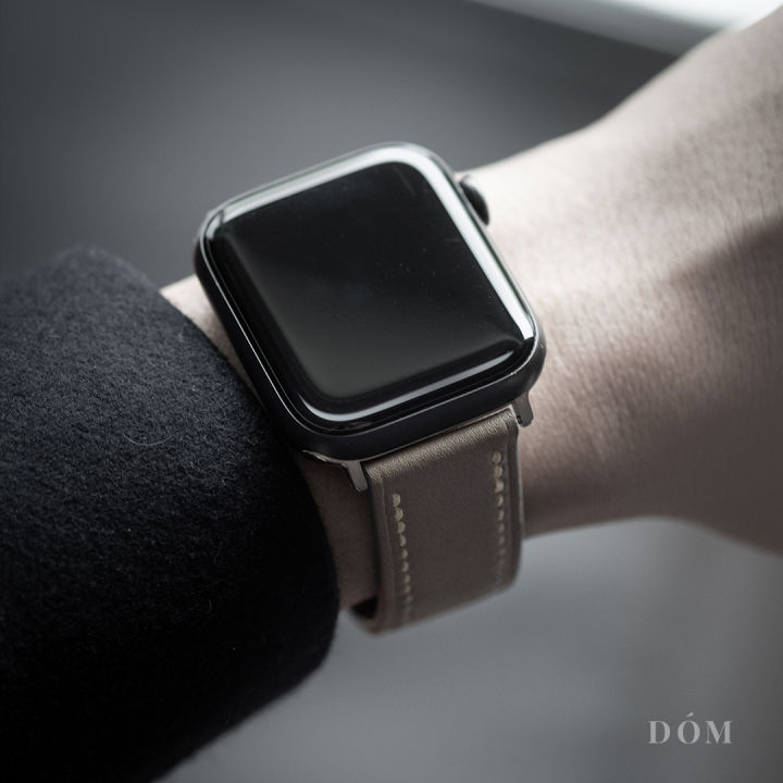 สายนาฬิกา-apple-watch-dom-type-01-ivory-สายนาฬิกาหนังแท้-italian-fine-grain-สายแอปเปิ้ลวอชหนังแท้