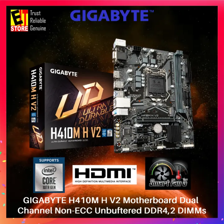 GIGABYTE H410M H V2 Intel® Ultra Durable Motherboard with Intel
