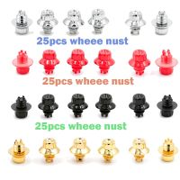 25pcs Silver Gold Red Black Wheel Cap Lip Screw Bolt Tires For Rivets Nuts Rim Replacement Decoration Studs Dust-proof Car Parts