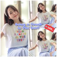 【New】เสื้อครอป ผ้าcotton (ทรงoversize) ลายน่ารักมาก พร้อมส่ง‼️