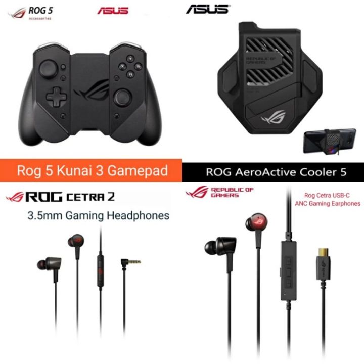 Asus ROG Phone 6 / 5 Cetra Gaming Earphones / Aero Active Cooler 6