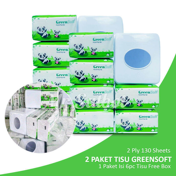 Paket Tisu Green Soft Dengan Box Ply Sheets Facial Pop Up Lazada Indonesia