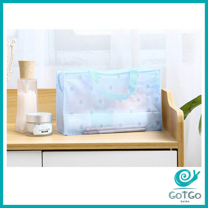 gotgo-กระเป๋าเครื่องสำอาง-โปร่งแสง-ถุงเก็บของ-pvc-กระเป๋าเอนกประสงค์-สปอตสินค้า-wash-bag