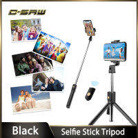 C-SAW Selfie Stick K10 ขาตั้งกล้องไร้สายBluetooth Remoteใช้งานร่วมกับMini Pocket Selfie StickสำหรับiPhone 8 7 6 5 P S 11 XR XS Pro Max XR XS ViVO Y11 14 15 OPPO Samsung Xiaomi Huawei
